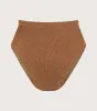 High Waist Bikini Bottom - Metallic Cocoa sold by Hunza G