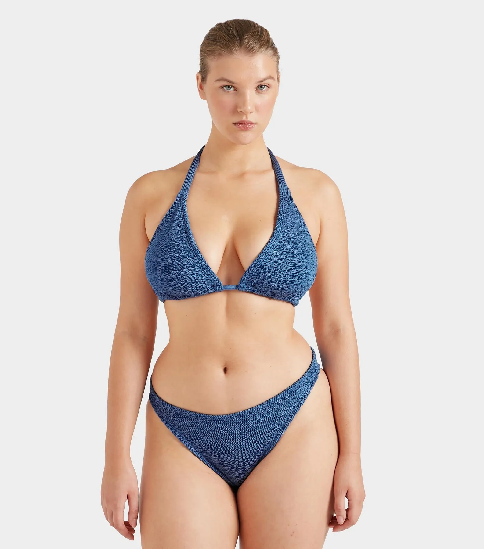 Coverage Tammy Bikini - Metallic Denim sold by Hunza G product image thumbnail 3