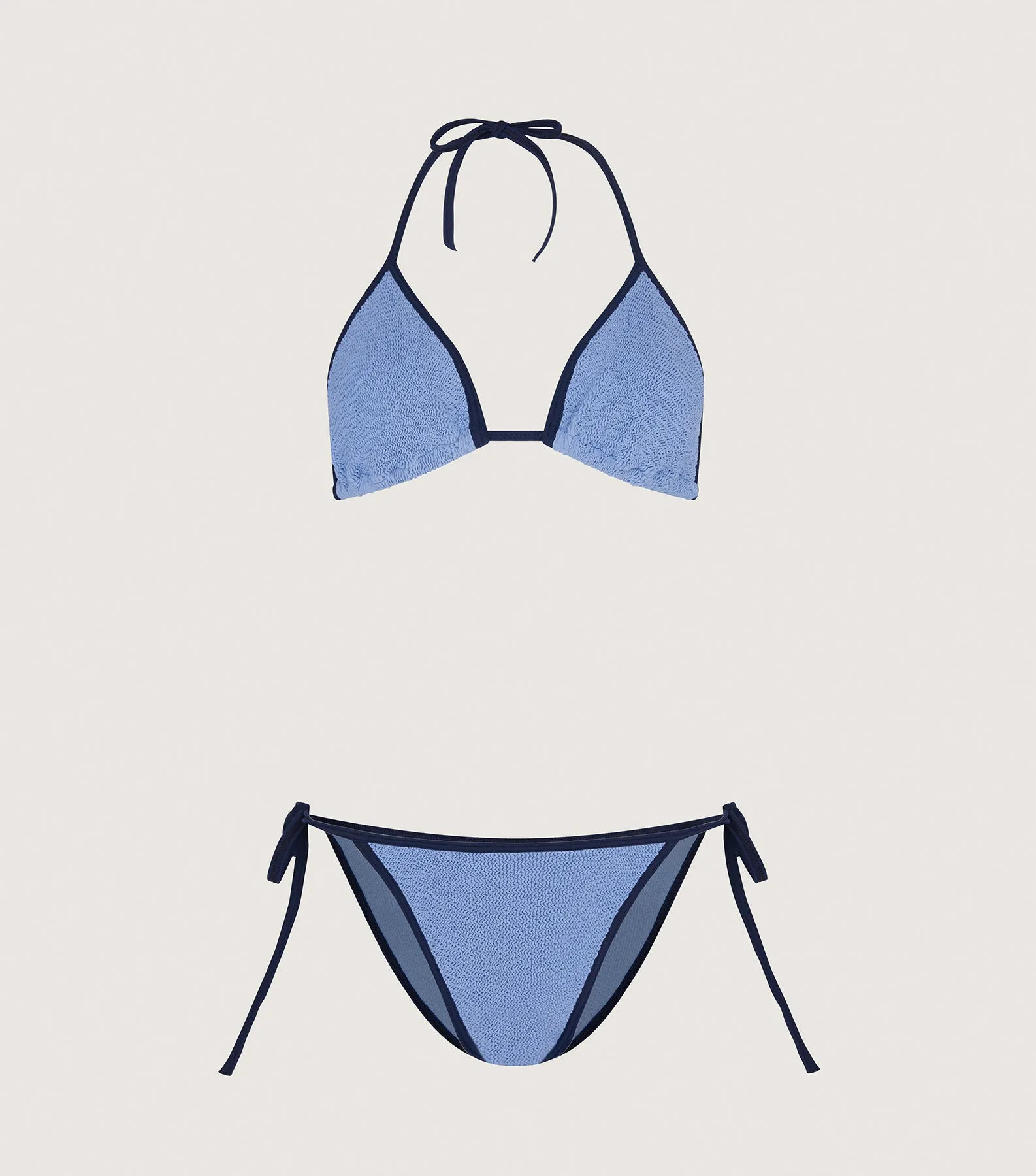 Gina Bikini Contrast - Cornflower/Navy sold by Hunza G