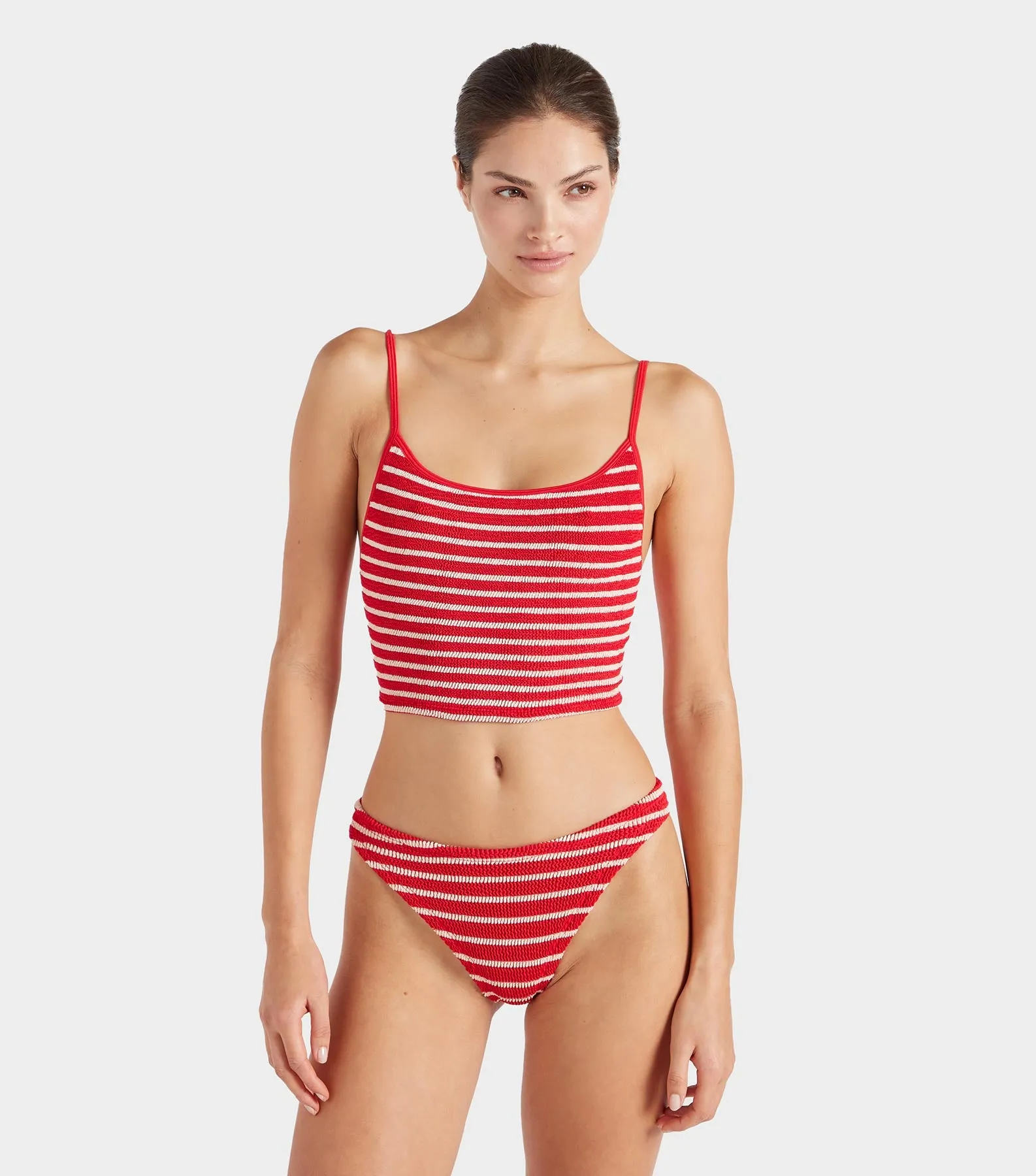 Strap Bikini - Red/White Stripe sold by Hunza G product image thumbnail 3