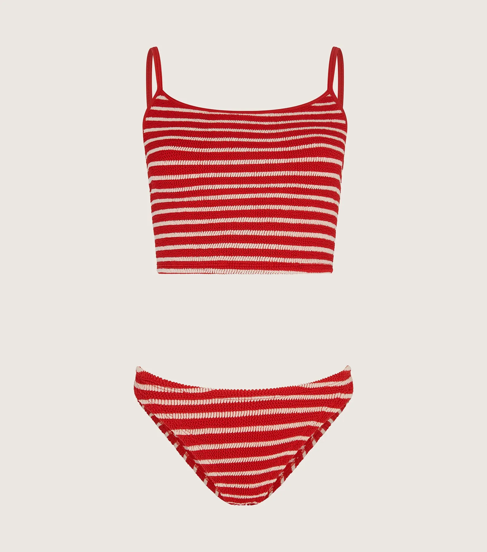 Strap Bikini - Red/White Stripe sold by Hunza G