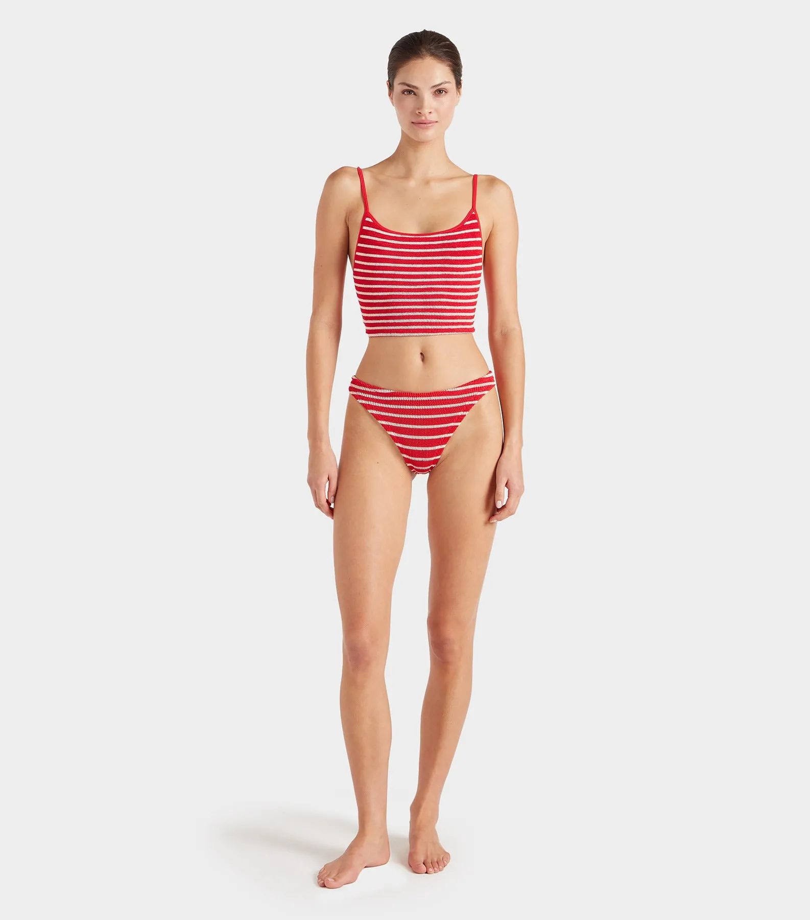 Strap Bikini - Red/White Stripe sold by Hunza G product image thumbnail 2