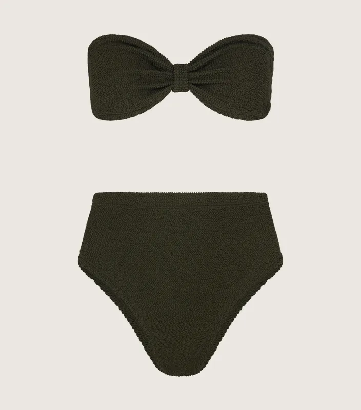 Ruby Bikini - Metallic Khaki sold by Hunza G