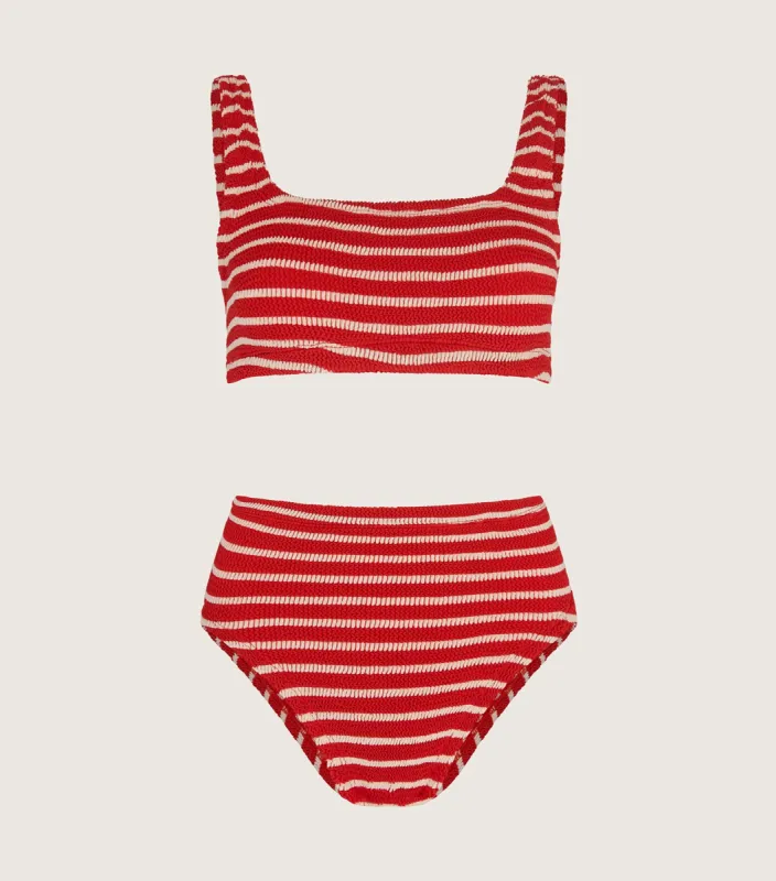 Patricia Bikini - Red/White Stripe sold by Hunza G