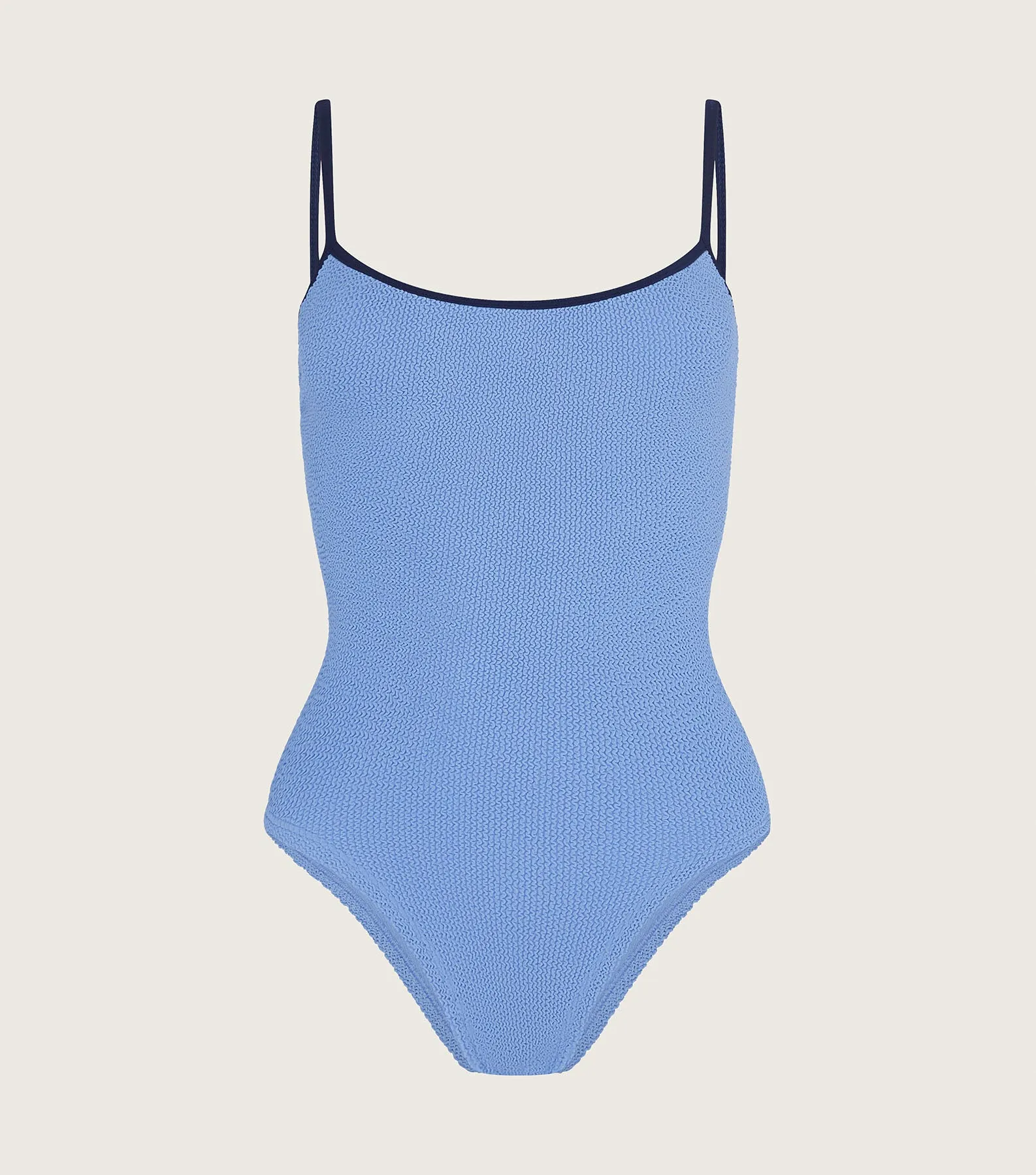 Pamela Swim Contrast - Cornflower/Navy sold by Hunza G
