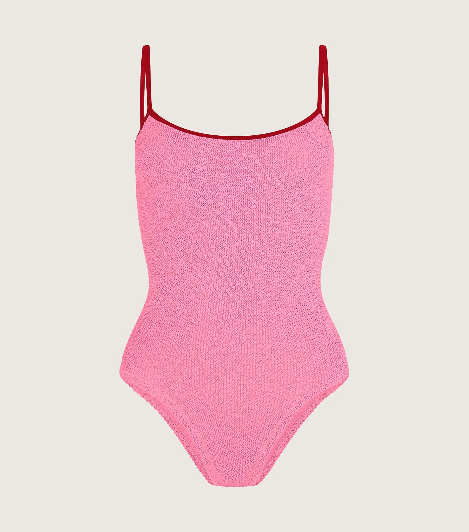 Pamela Swim Contrast - Bubblegum/Red sold by Hunza G
