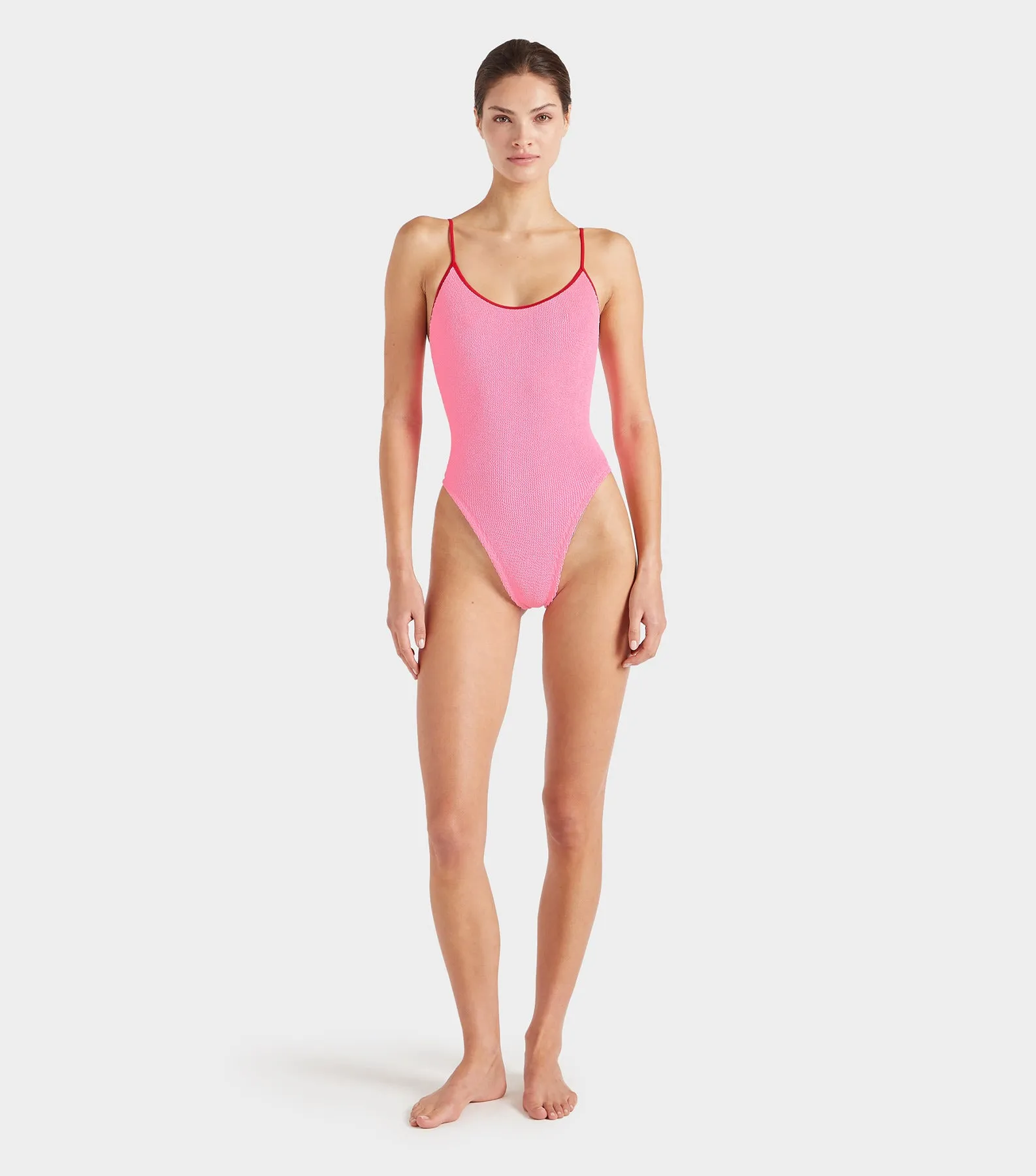 Pamela Swim Contrast - Bubblegum/Red sold by Hunza G product image thumbnail 2