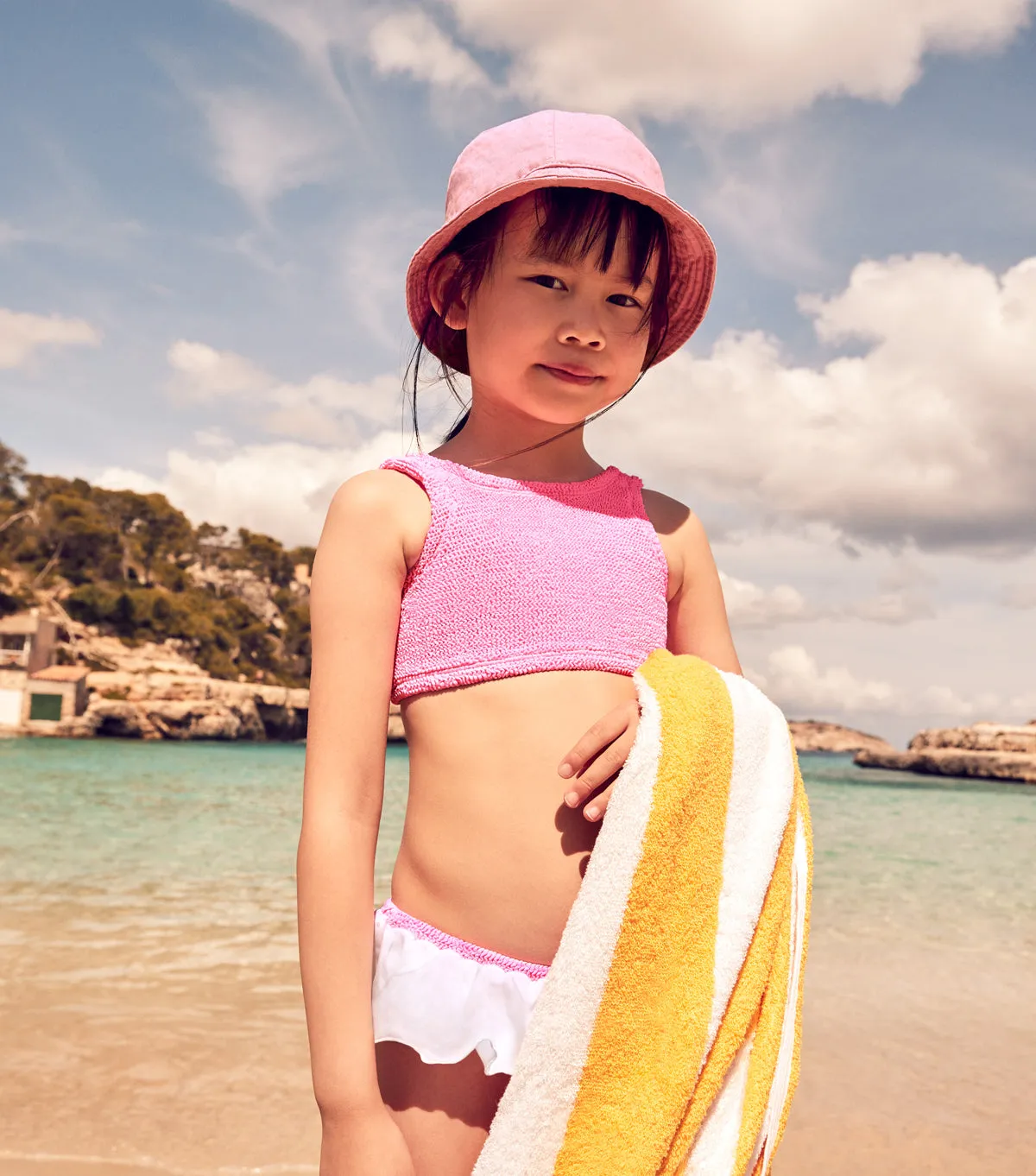 Kids Olive Bikini (Ages 7 to 12) - Bubblegum sold by Hunza G