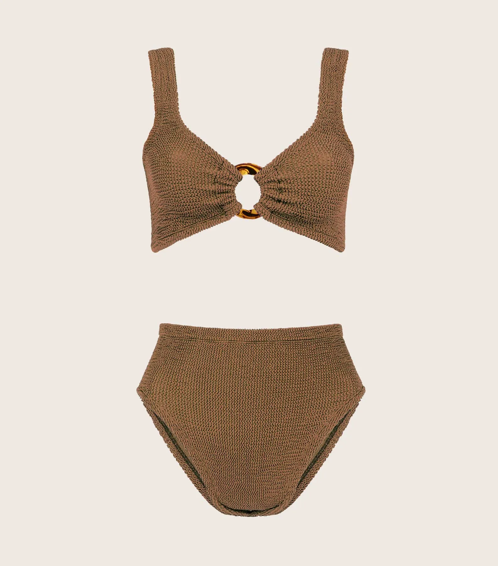 Nadine Bikini - Metallic Cocoa sold by Hunza G