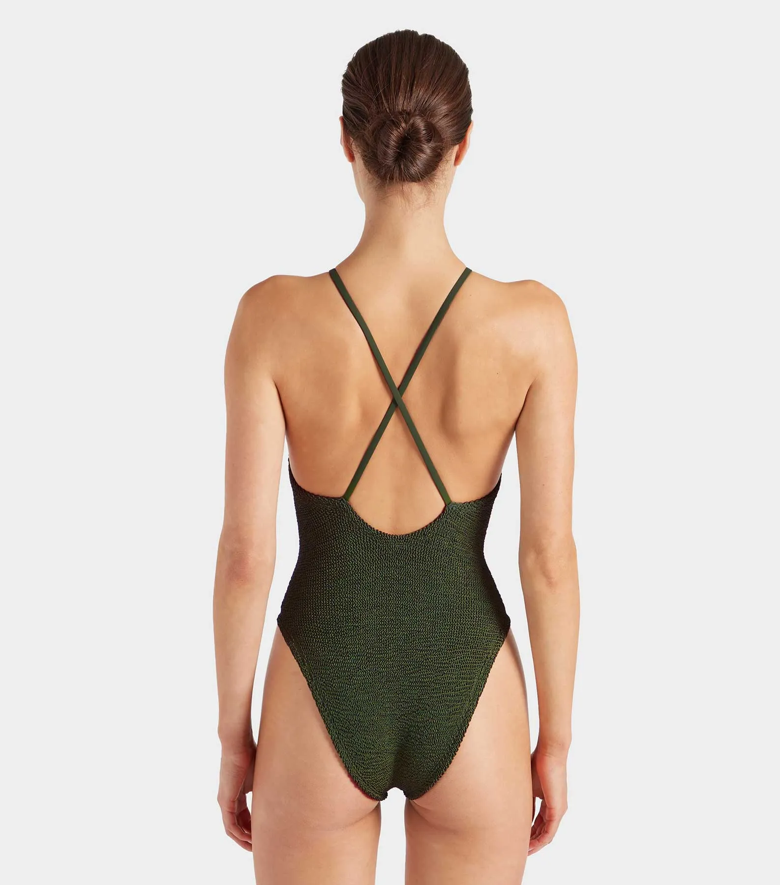 Portia Swim - Metallic Khaki sold by Hunza G product image thumbnail 4