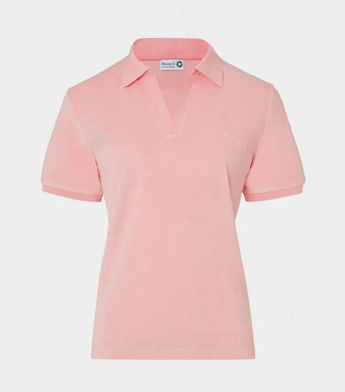 Terry Towelling Polo - Pink sold by Hunza G