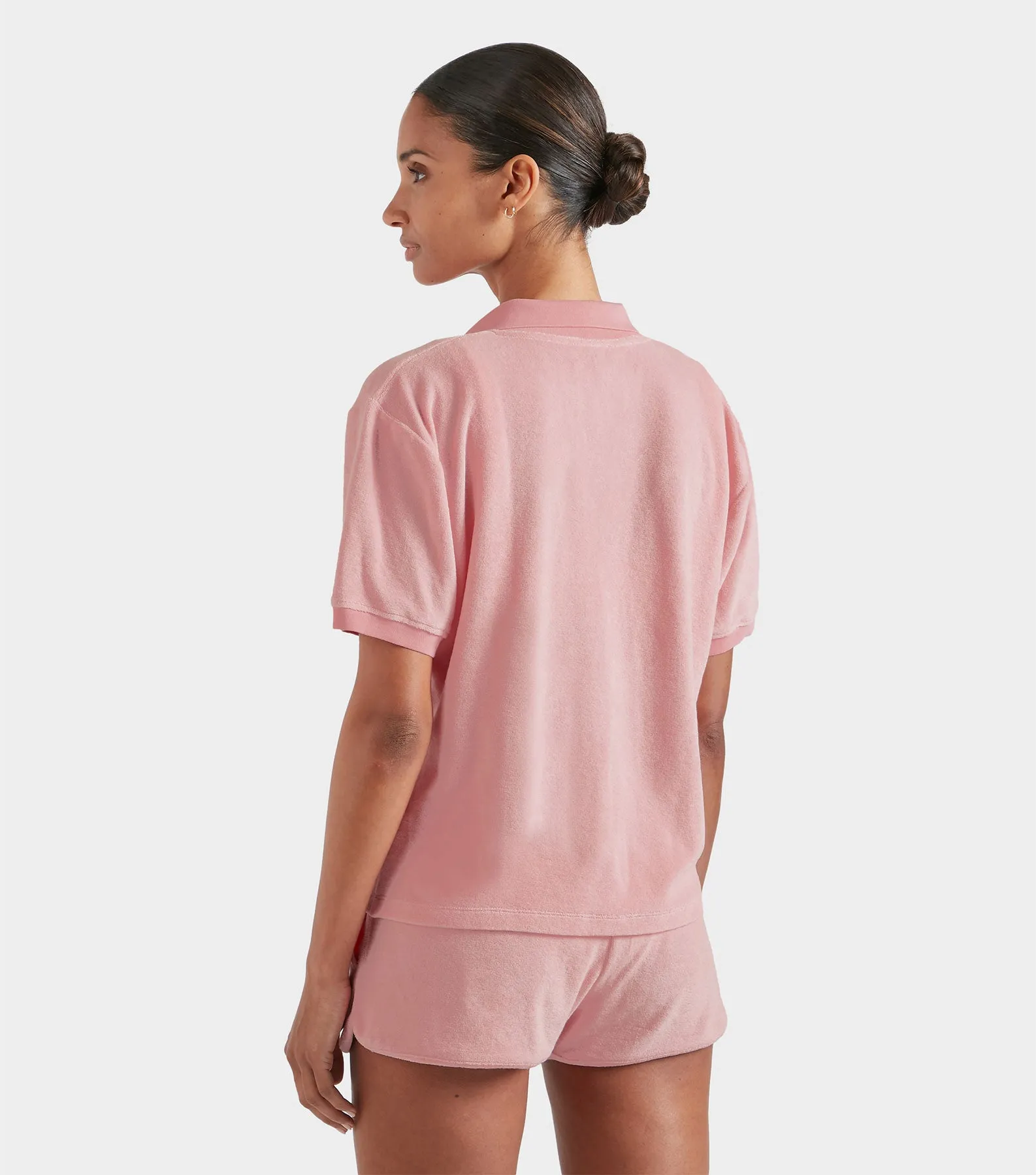 Terry Towelling Polo - Pink sold by Hunza G product image thumbnail 3