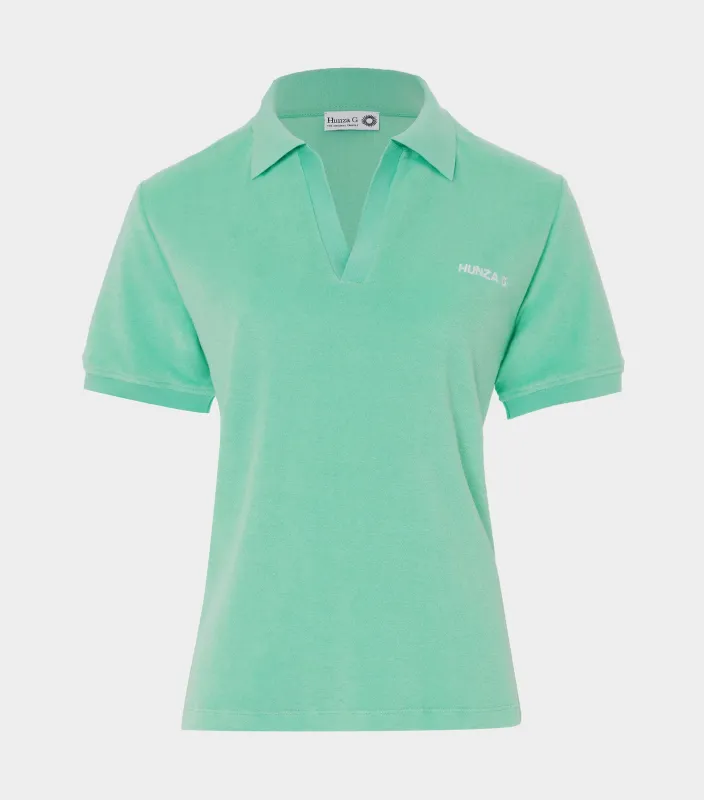 Terry Towelling Polo - Mint sold by Hunza G