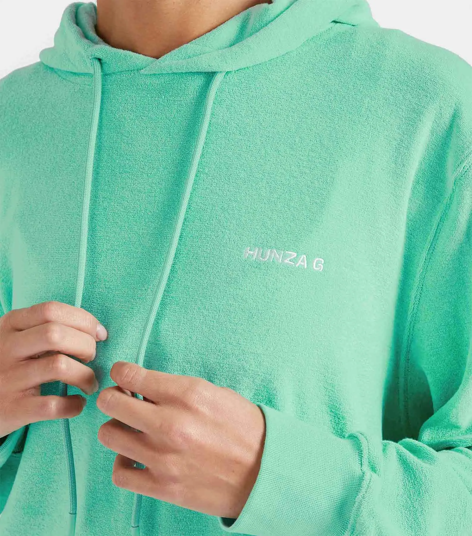 Terry Towelling Hoodie - Mint sold by Hunza G product image thumbnail 5