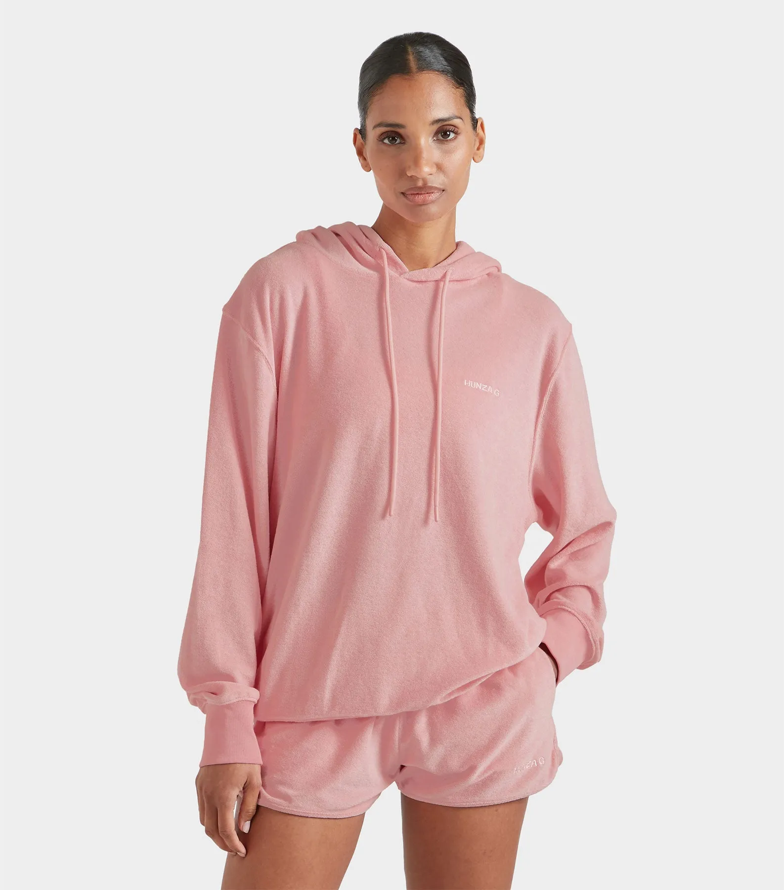 Terry Towelling Hoodie - Pink sold by Hunza G product image thumbnail 2