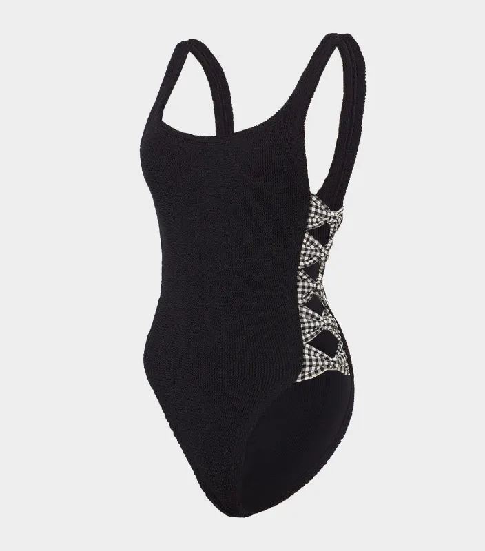 Tiffany Swim - Black Gingham made by Hunza G