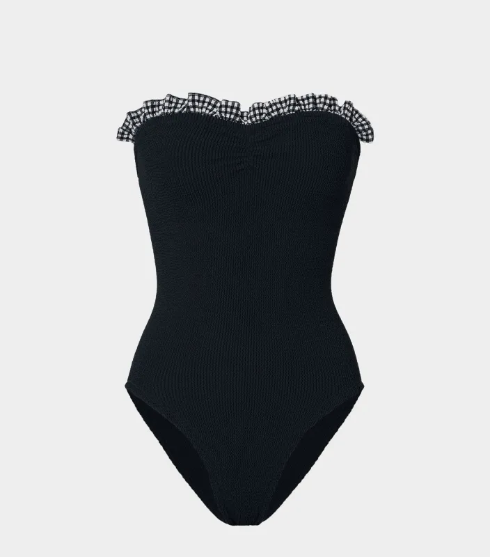 Dolly Swim - Black Gingham sold by Hunza G
