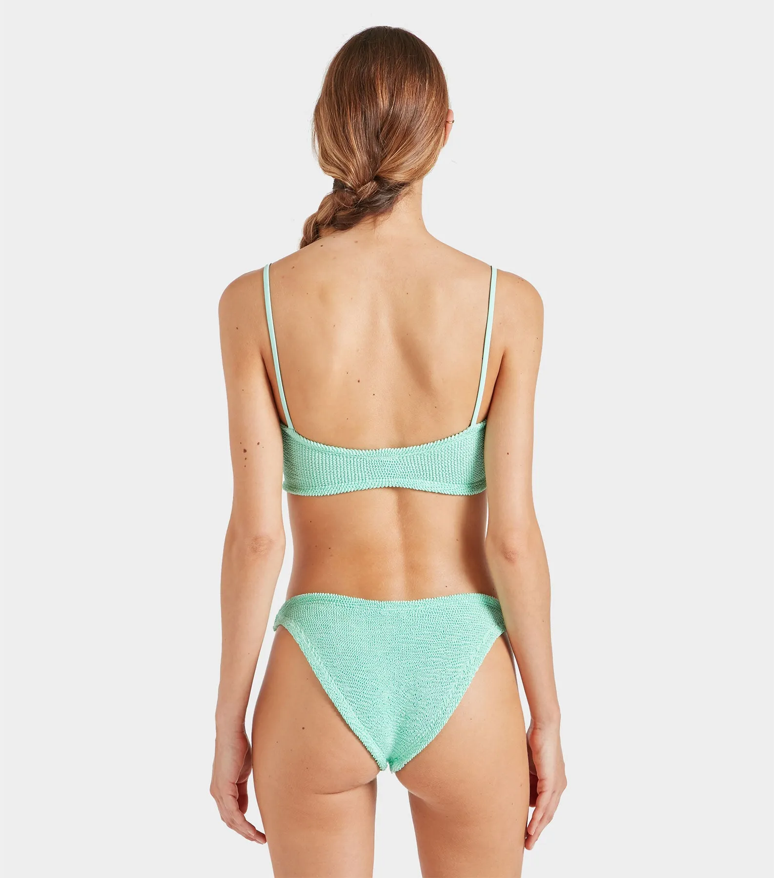 Misty Bikini With Pearly Hoop - Metallic Mint sold by Hunza G product image thumbnail 3