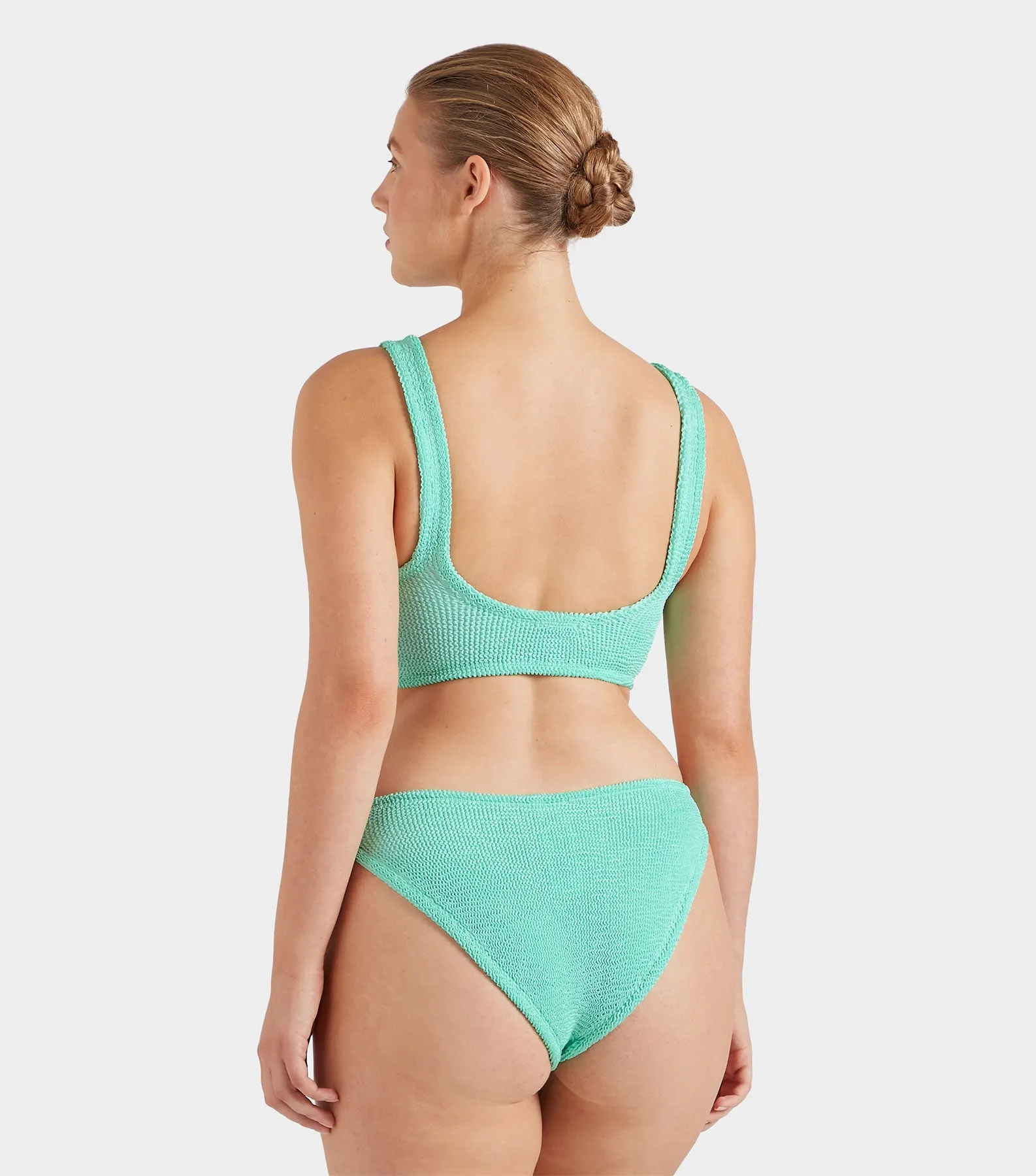 Julia Bikini With Pearly Hoop - Metallic Mint sold by Hunza G product image thumbnail 3