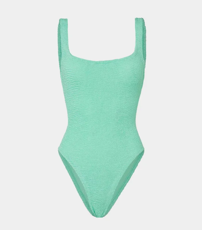 Square Neck Swim - Metallic Mint sold by Hunza G