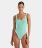Square Neck Swim - Metallic Mint sold by Hunza G