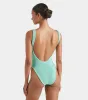 Square Neck Swim - Metallic Mint sold by Hunza G