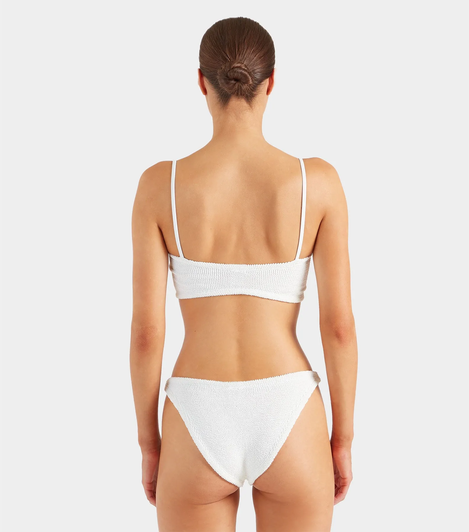 Misty Bikini With Pearly Hoop - White sold by Hunza G product image thumbnail 4