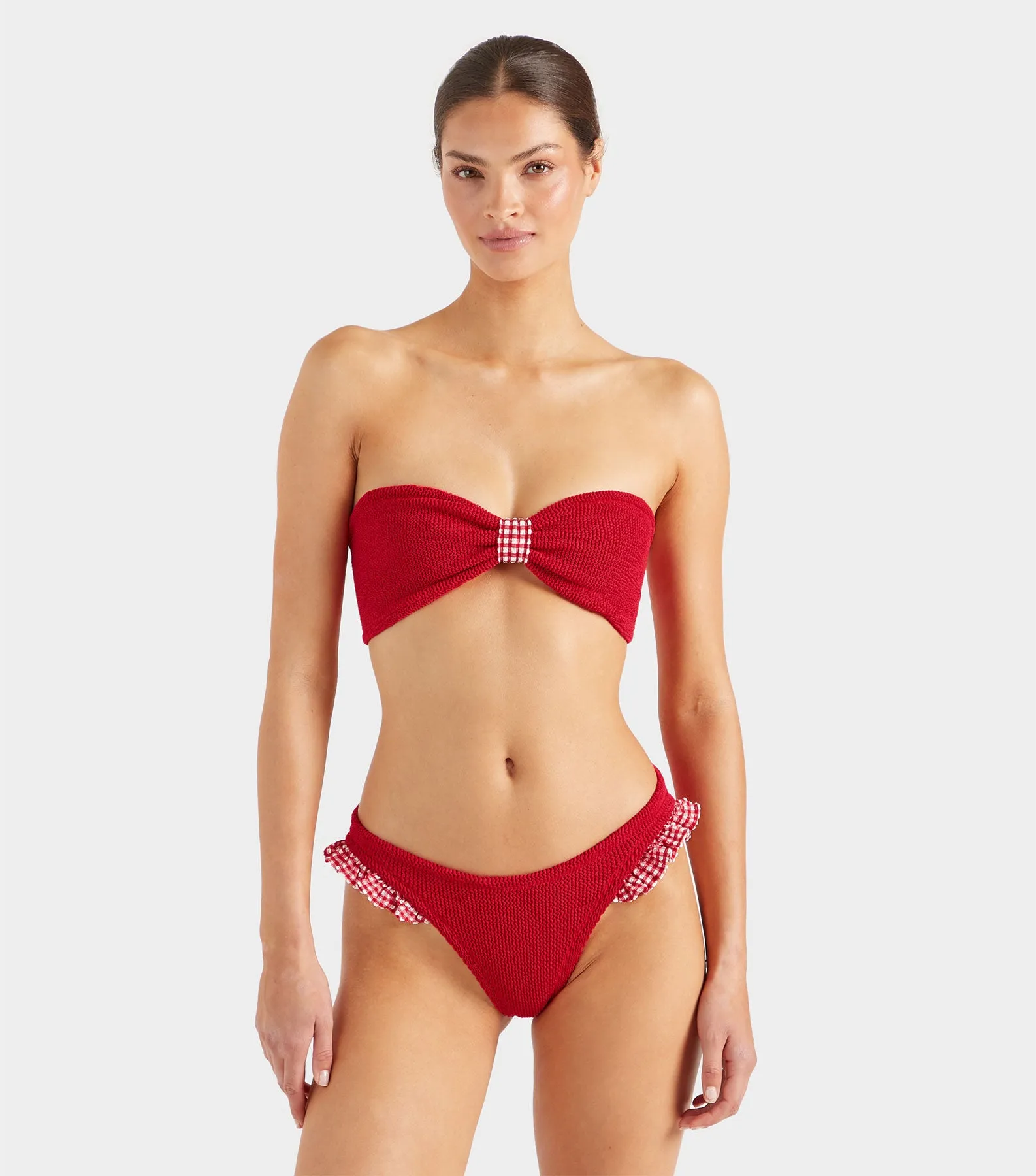 Jean Bikini - Red Gingham sold by Hunza G product image thumbnail 3