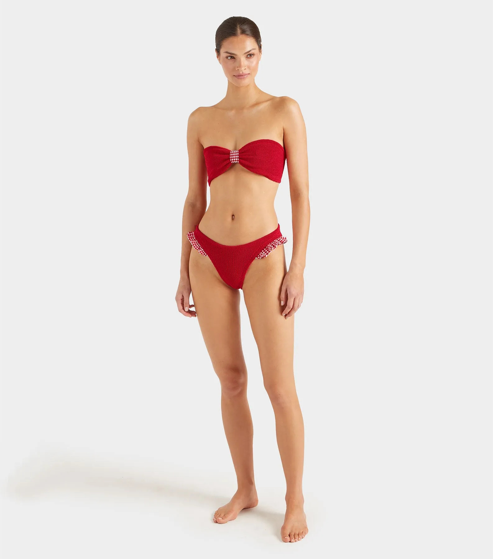 Jean Bikini - Red Gingham sold by Hunza G product image thumbnail 2