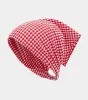 Sofia Gingham Seersucker Headscarf - Red Gingham sold by Hunza G