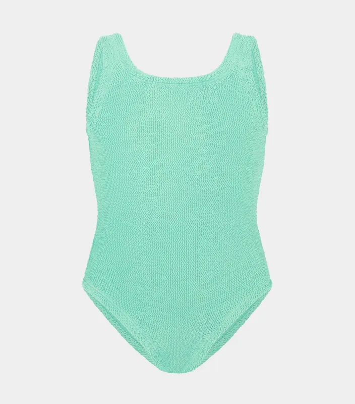 Kid Classic Swim (Ages 7 to 12) - Metallic Mint sold by Hunza G