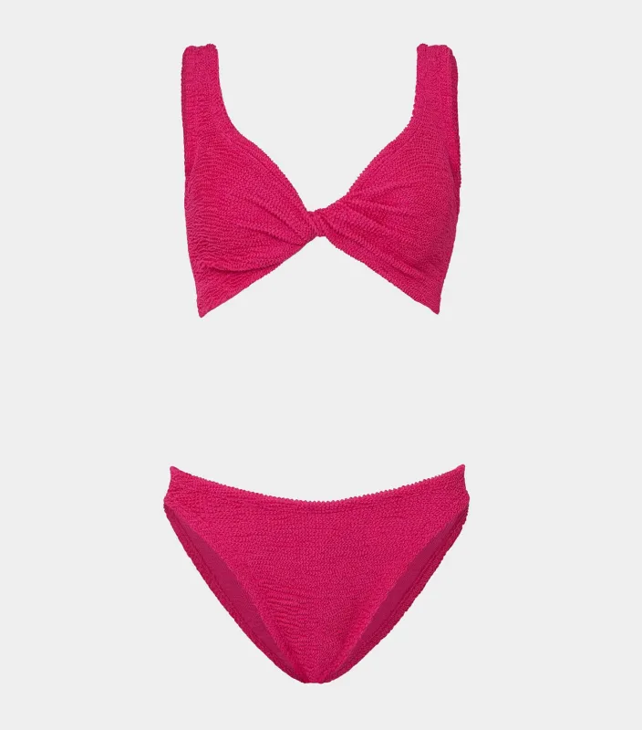 Coverage Juno Bikini - Metallic Raspberry sold by Hunza G