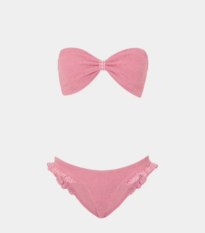 Jean Bikini - Milkshake Gingham sold by Hunza G