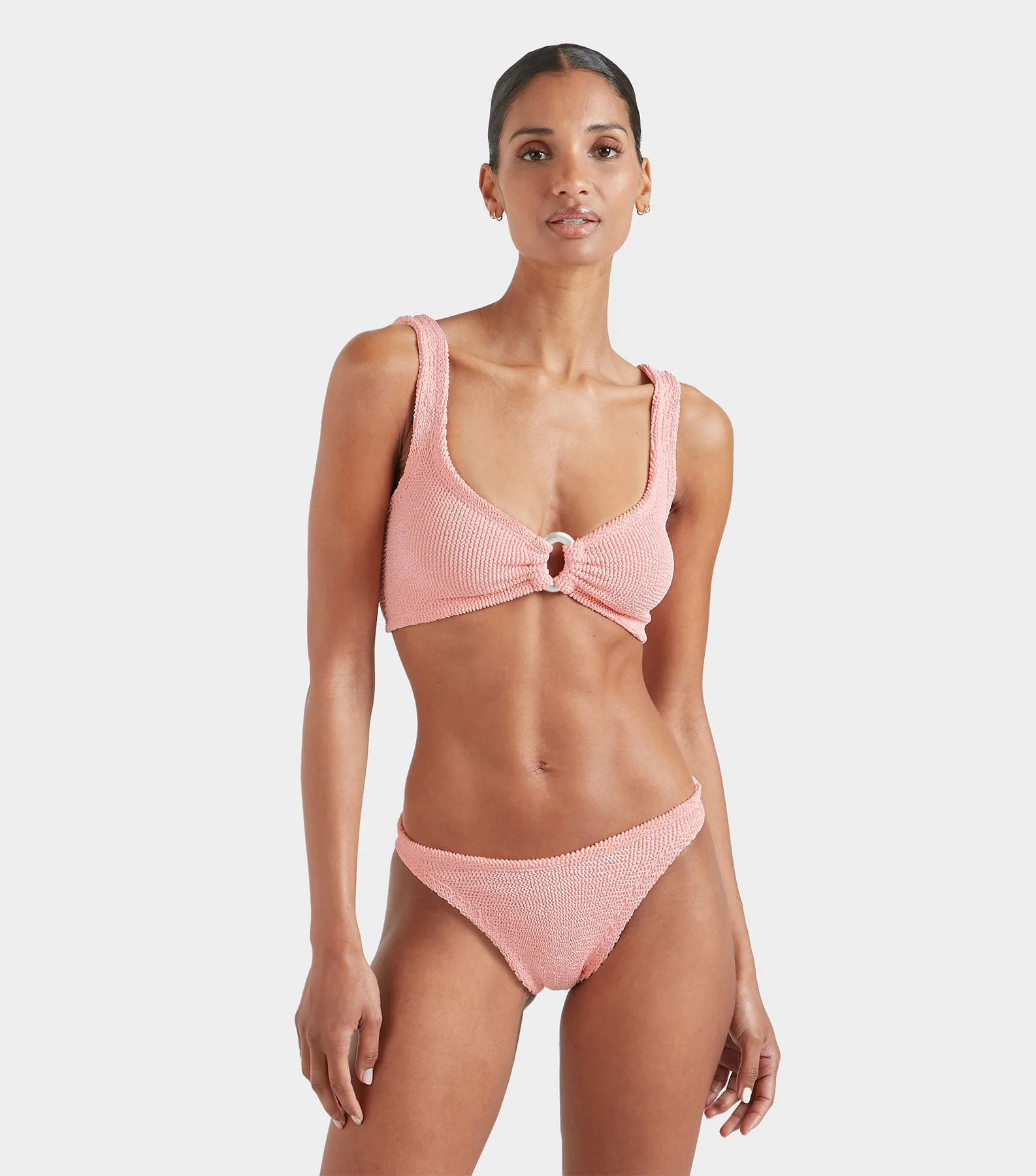 Julia Bikini With Pearly Hoop - Peach sold by Hunza G product image thumbnail 2