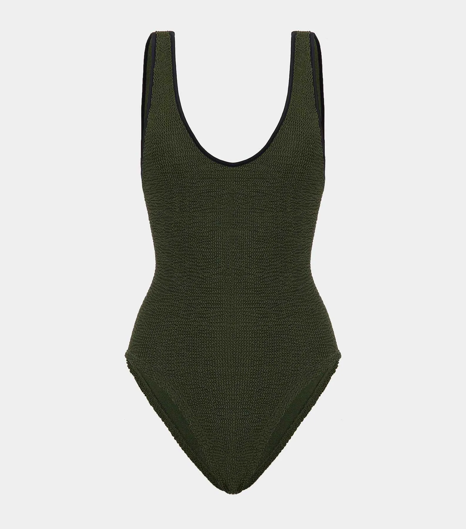 Faye Swim - Metallic Khaki/Black sold by Hunza G