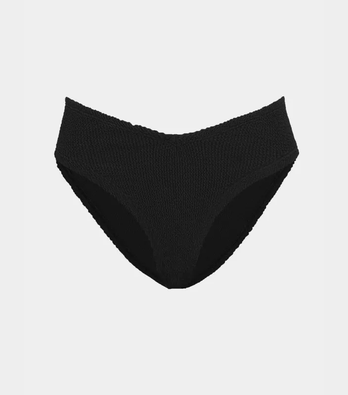 V Waist Bikini Bottom - Black sold by Hunza G