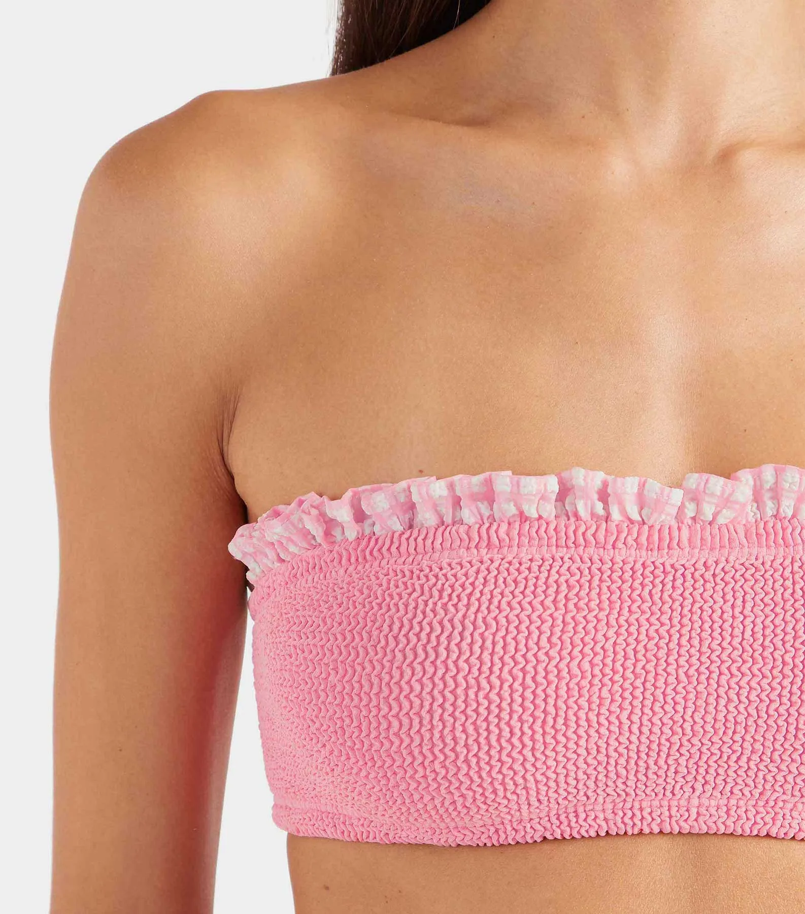 Peggy Bikini - Milkshake Gingham sold by Hunza G product image thumbnail 5