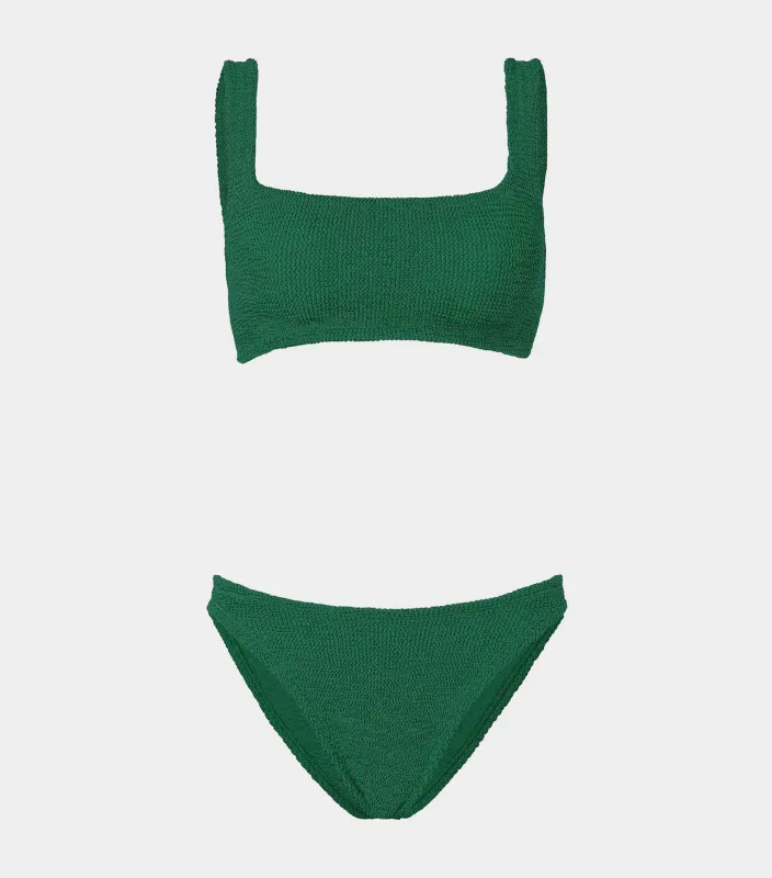 Xandra Bikini - Metallic Forest Green sold by Hunza G
