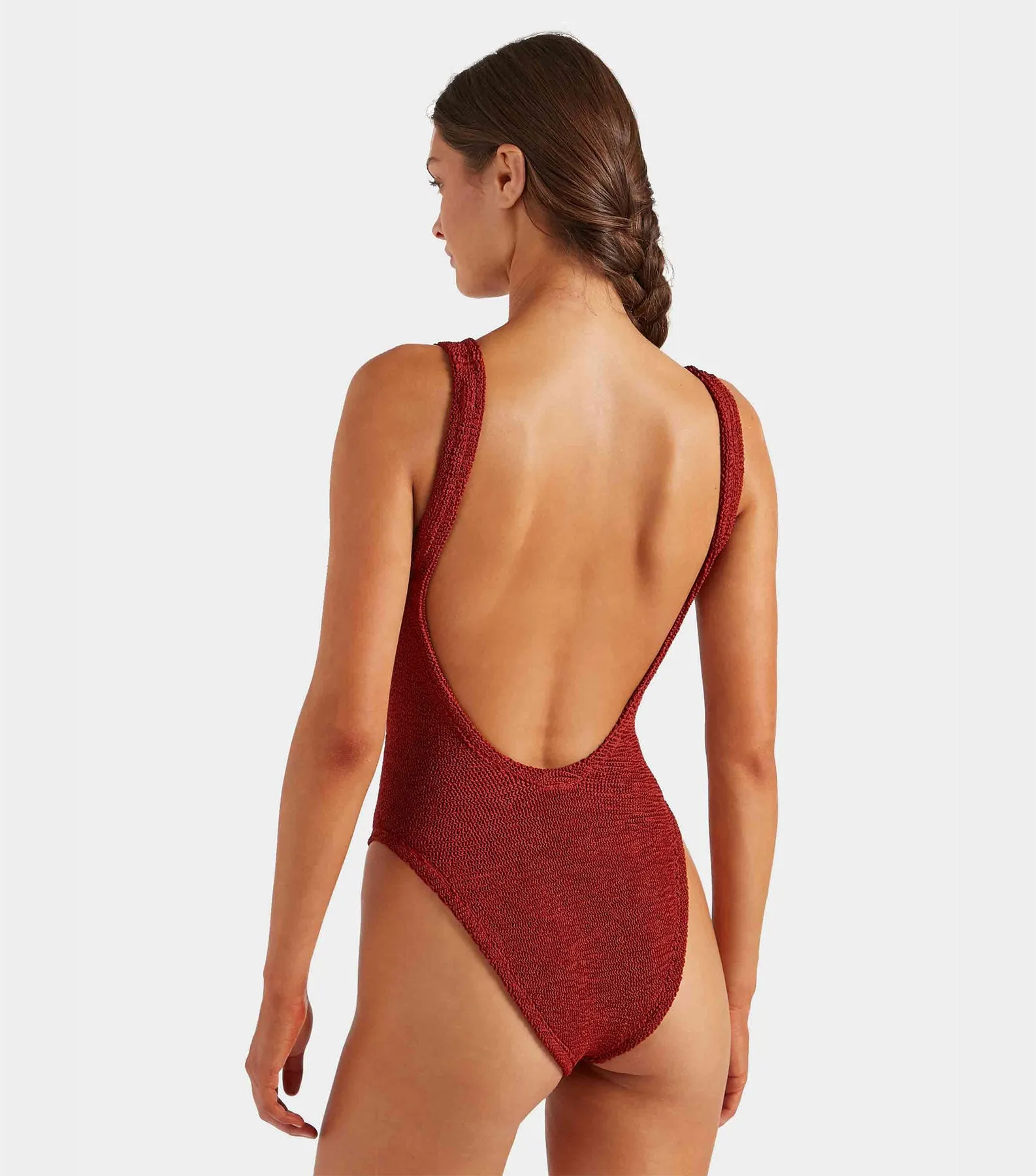 Square Neck Swim - Metallic Chestnut sold by Hunza G product image thumbnail 3