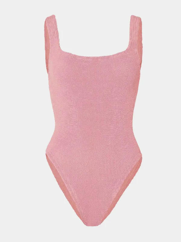 Square Neck Swim - Dusty Pink sold by Hunza G