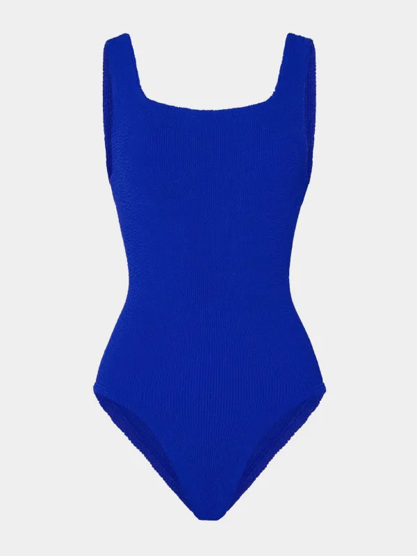 Coverage Square Neck Swim - Royal Blue sold by Hunza G