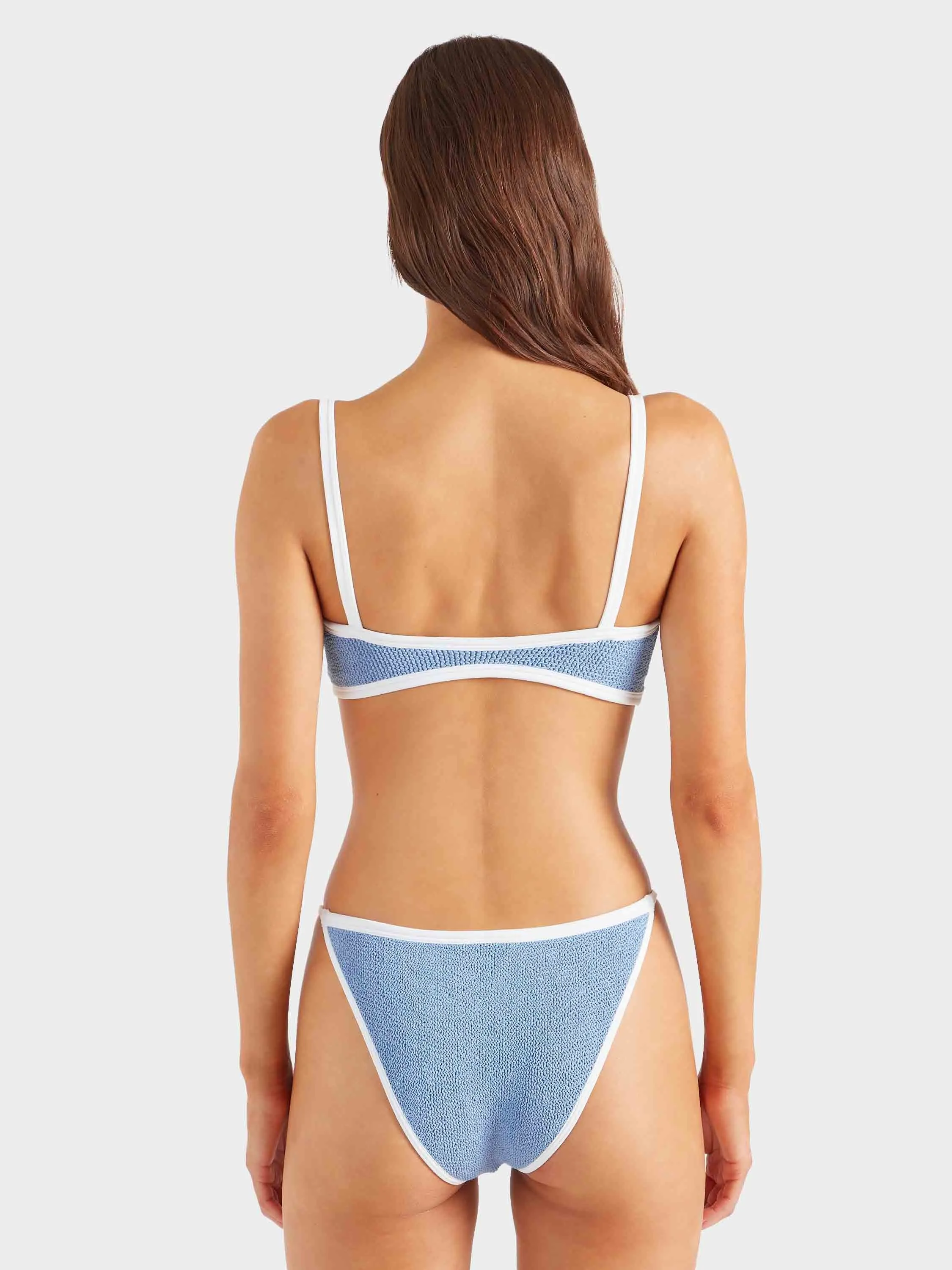 Tyler Bikini - Cornflower/White sold by Hunza G product image thumbnail 3