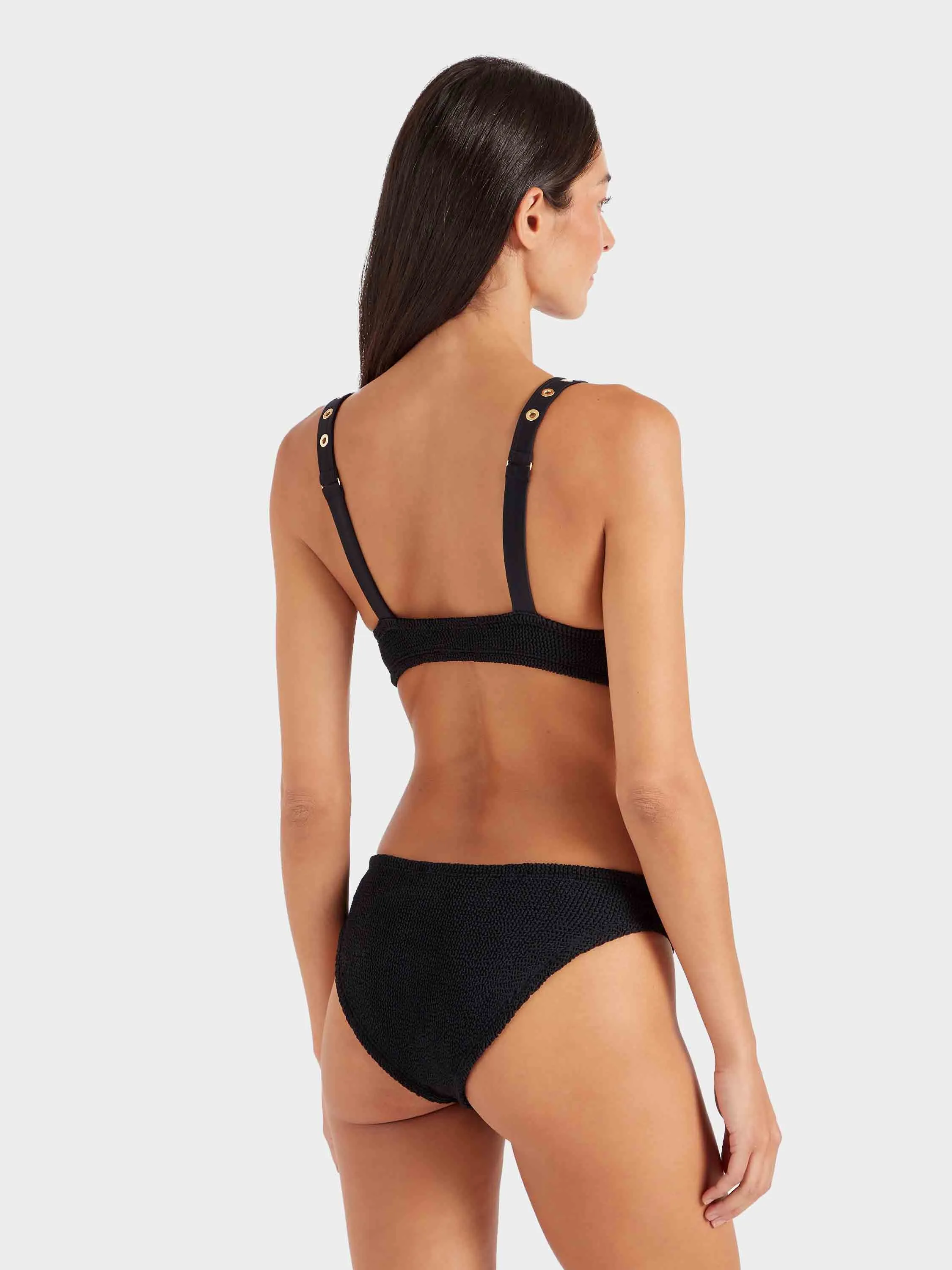 Tessa Eyelet Bikini - Black/Gold sold by Hunza G product image thumbnail 3