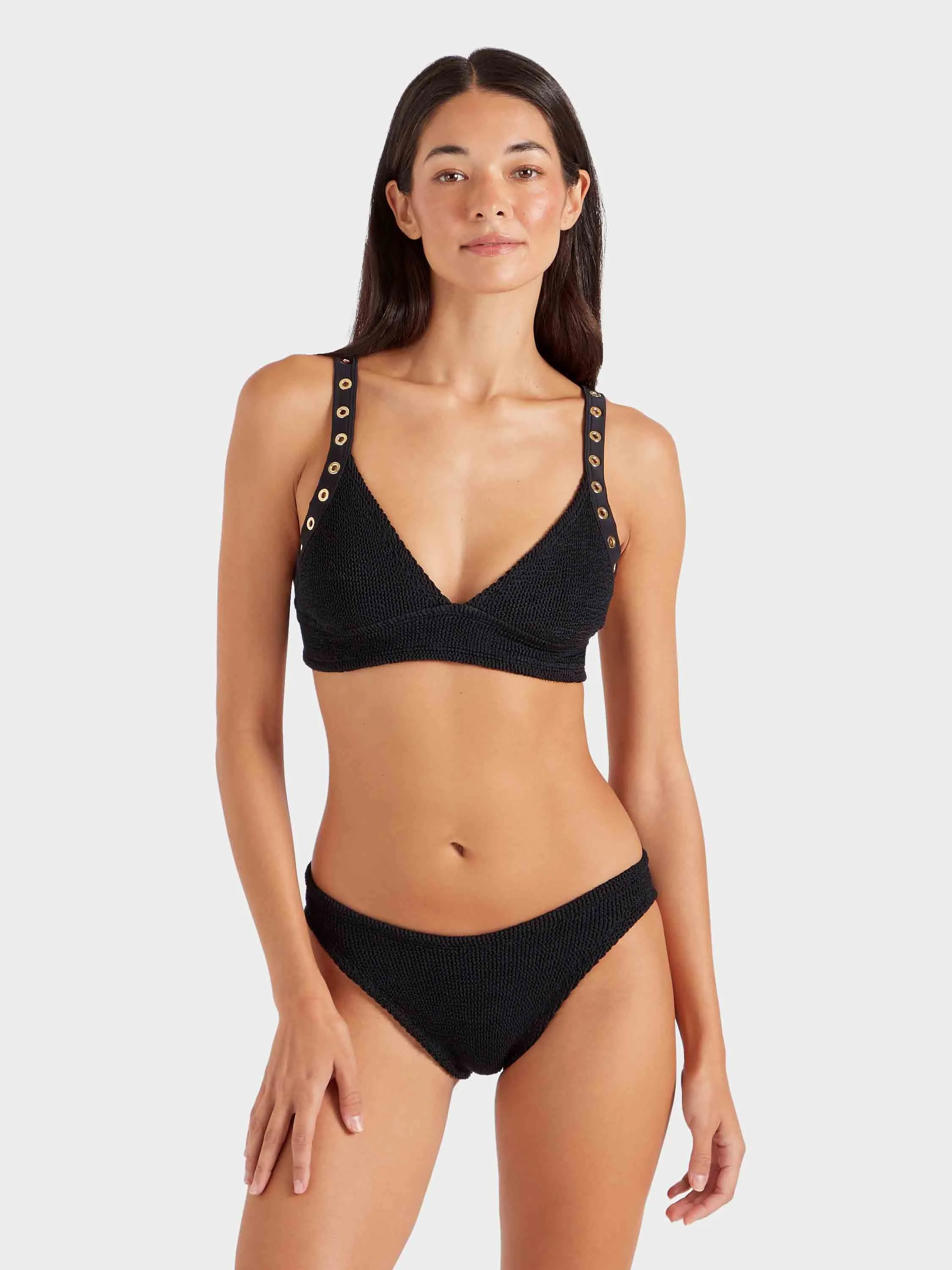 Tessa Eyelet Bikini - Black/Gold sold by Hunza G product image thumbnail 2