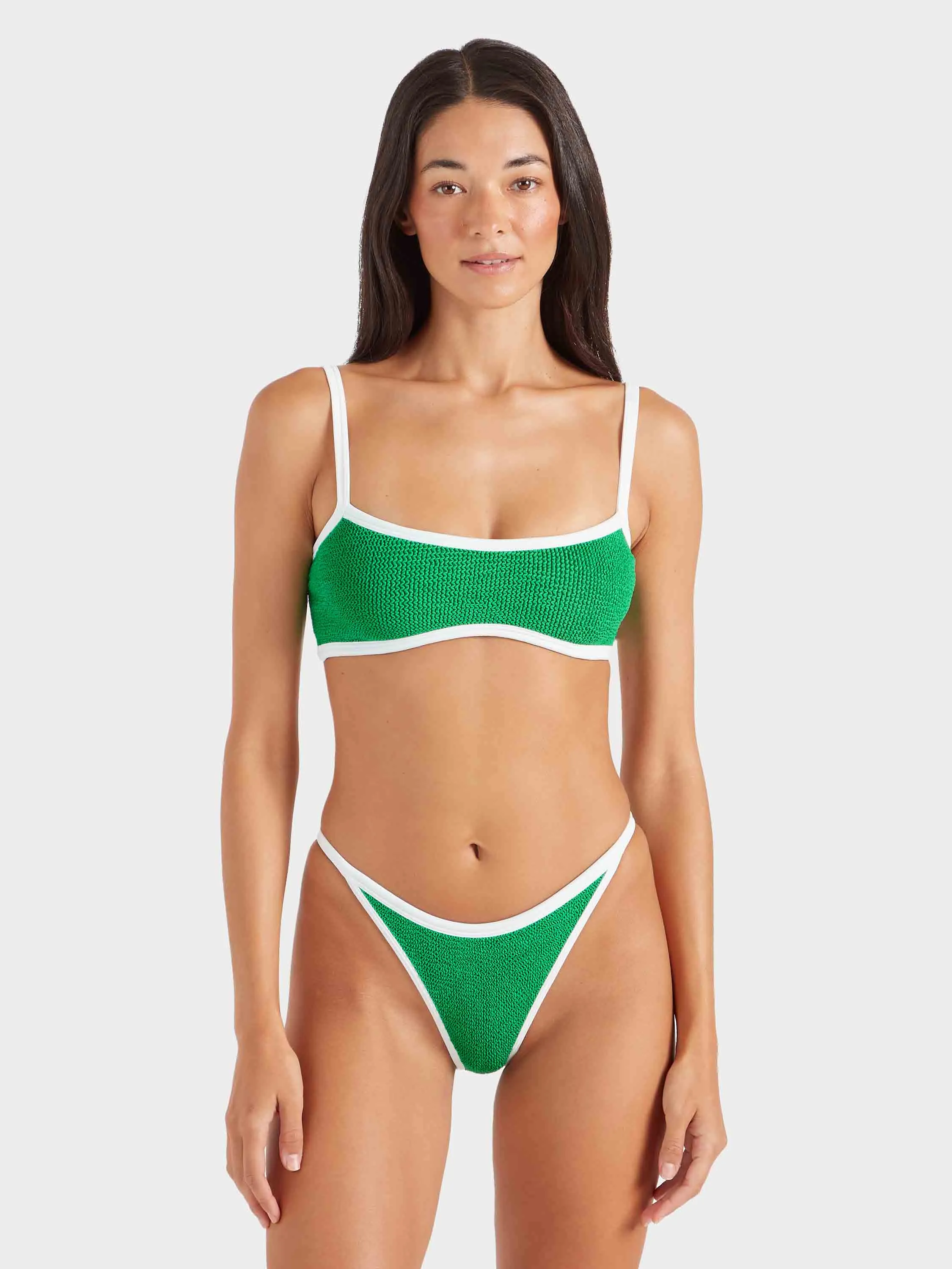 Tyler Bikini - Emerald/White sold by Hunza G product image thumbnail 2