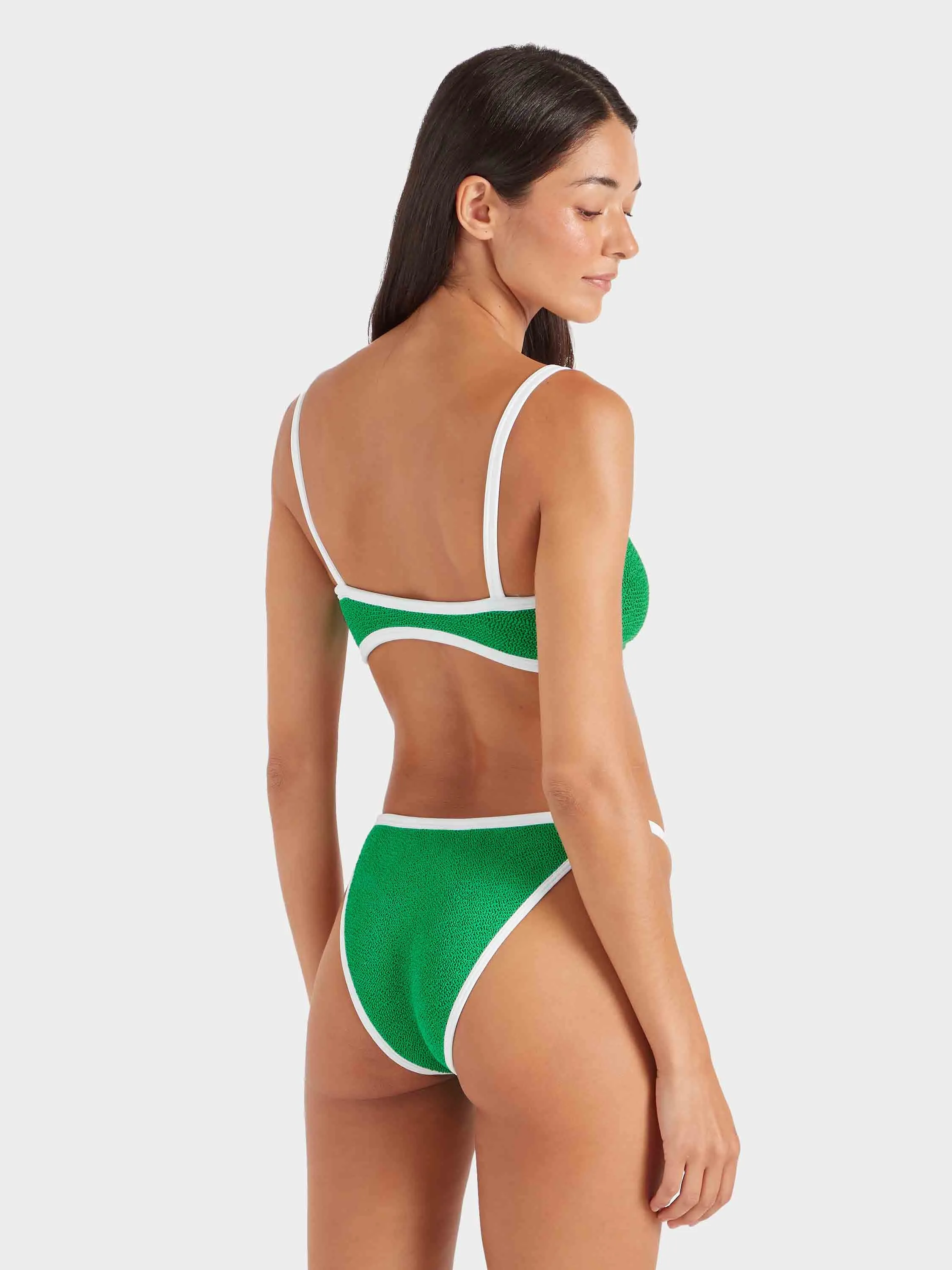 Tyler Bikini - Emerald/White sold by Hunza G product image thumbnail 3
