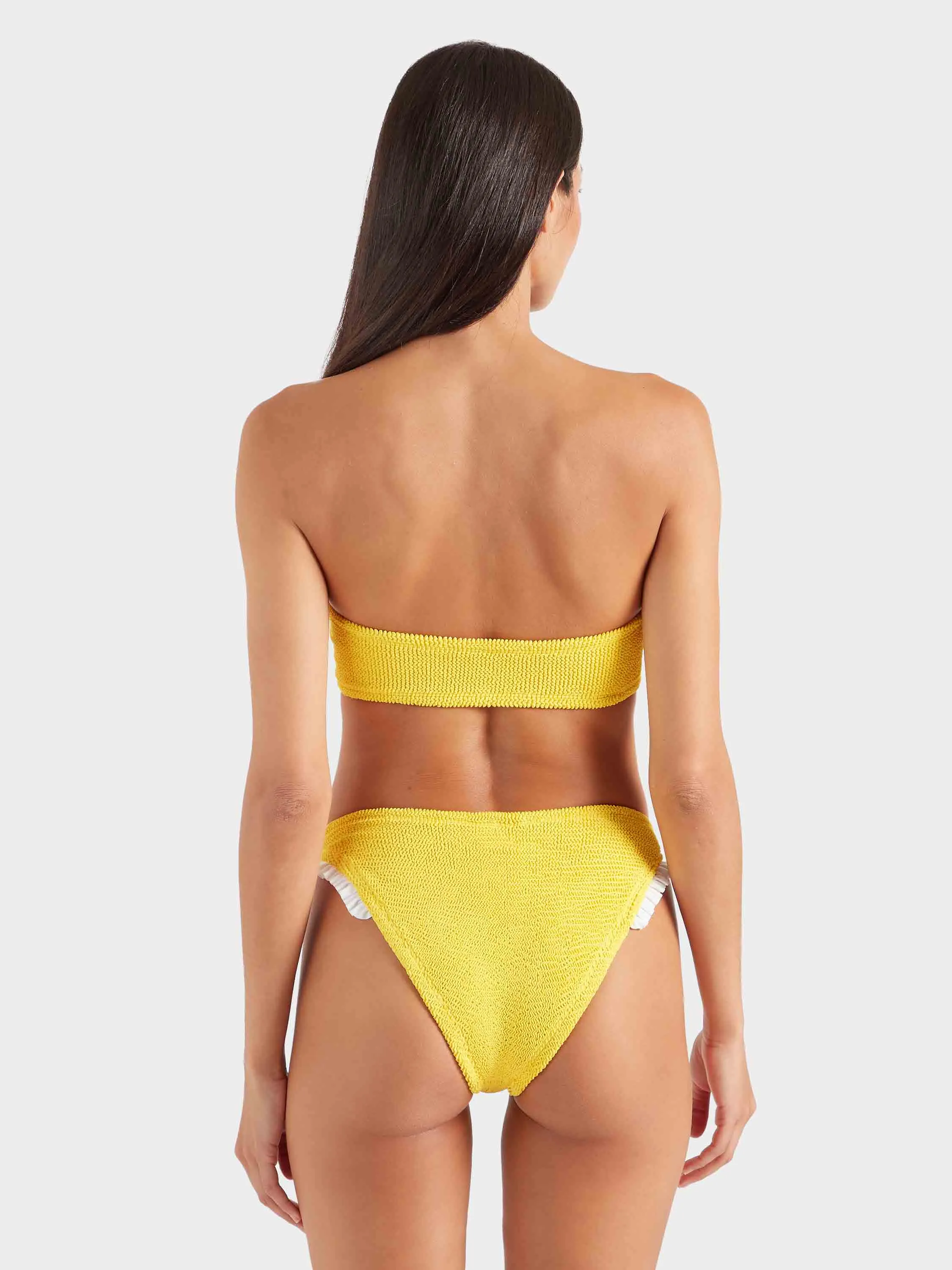 Tracey Frill Bikini - Sunflower/White sold by Hunza G product image thumbnail 3