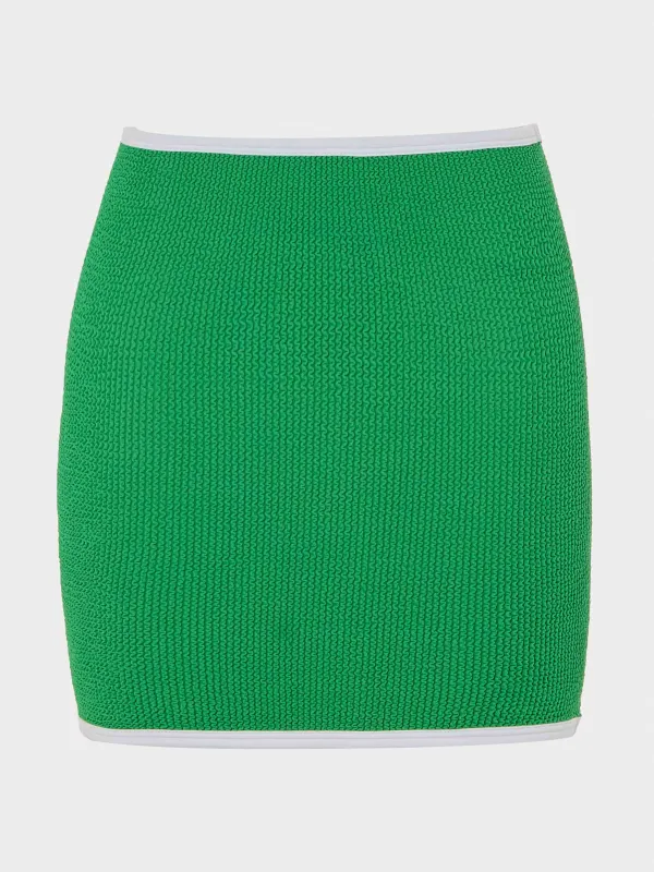 Devyn Swimskirt/Tube Top - Emerald/White sold by Hunza G