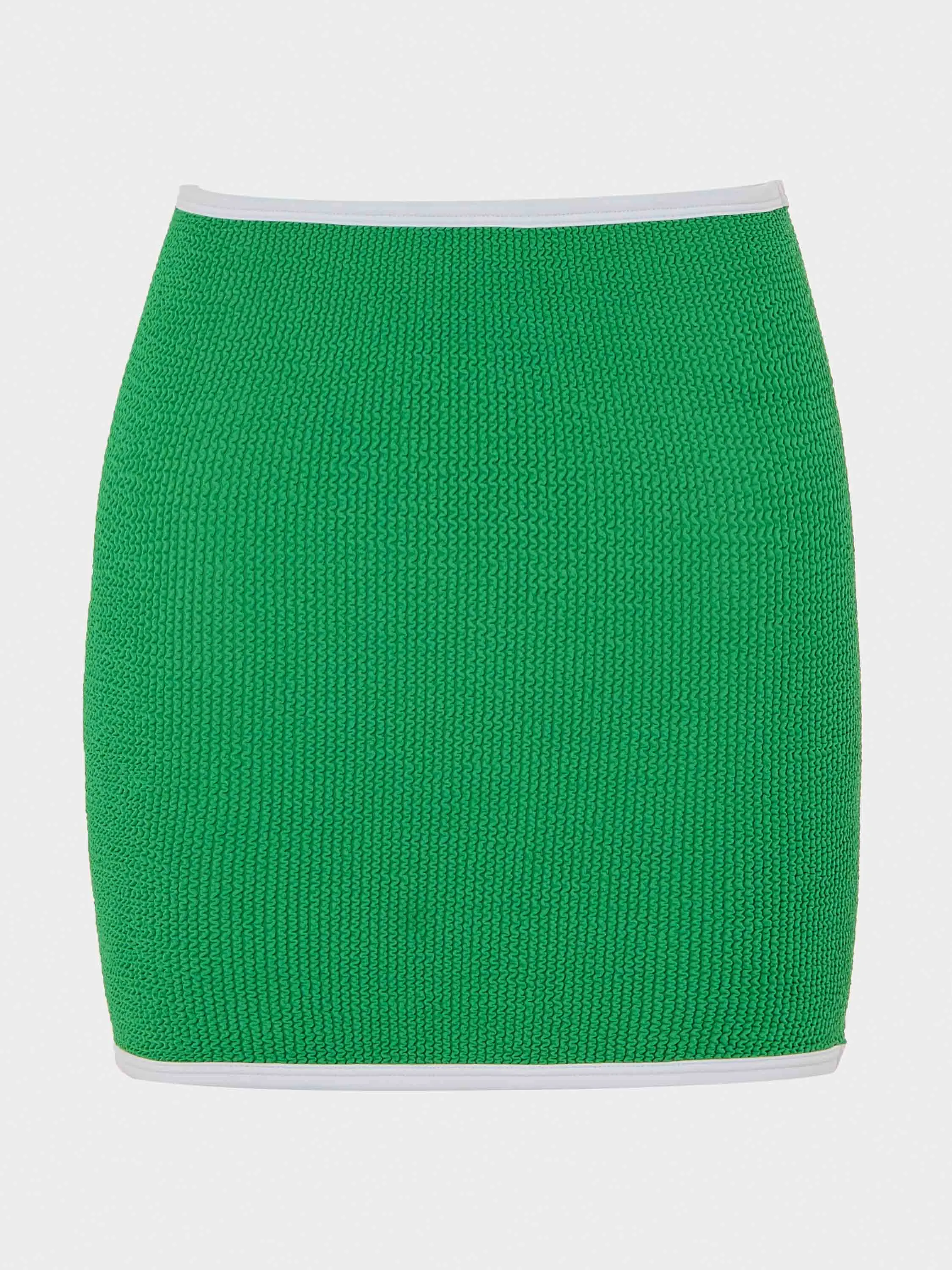 Devyn Swim Skirt/Tube Top - Emerald/White sold by Hunza G
