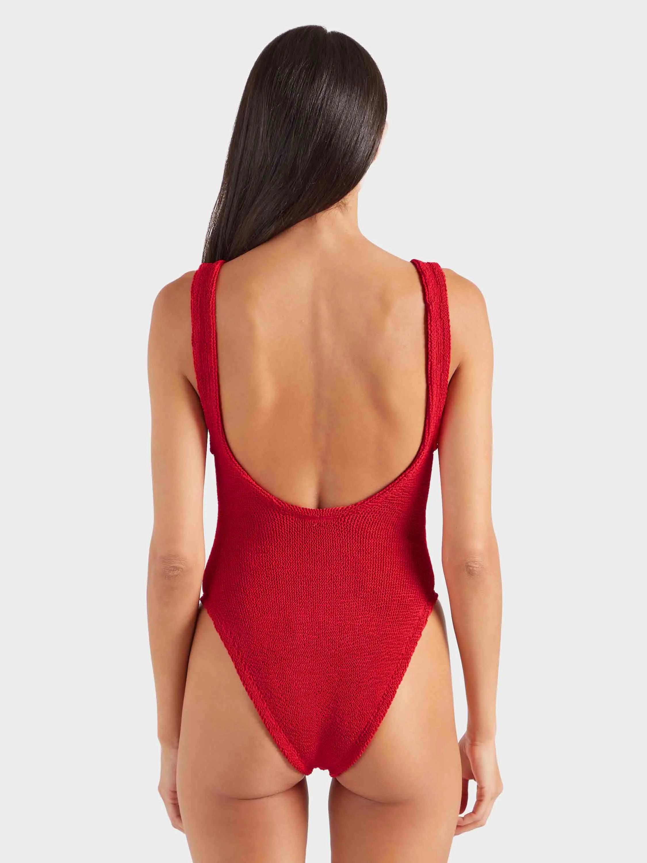 Domino Swim With Tonal Hoops - Red sold by Hunza G product image thumbnail 3
